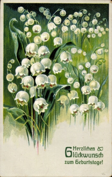 Embossify AK Congratulations Birthday, Lily of the Valley