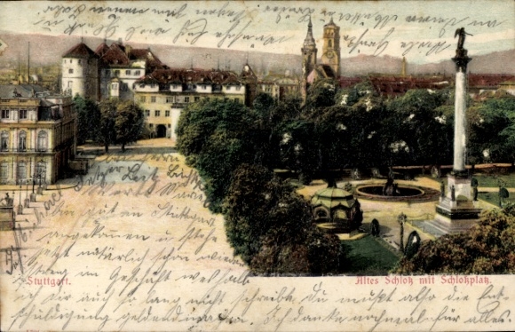 Relief of Stuttgart in Württemberg, Old Castle, Castle Square