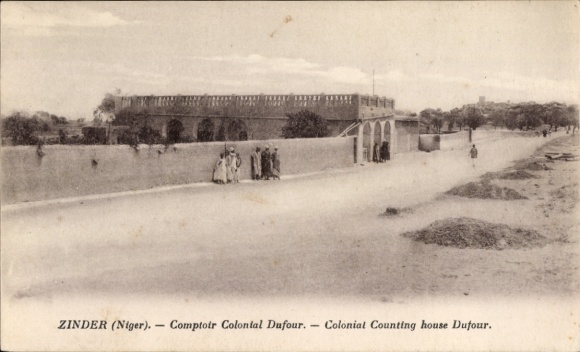 Postcard Zinder Niger, Colonial Office Dufour