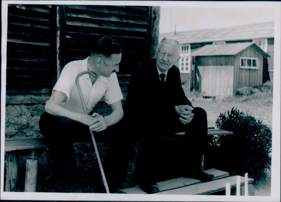Photo Nuremberg Trials, Dr. Hjalmar Schacht in the Ludwigsburg internment camp, by Petersdorff