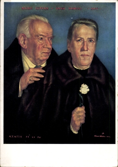 Artist Postcard Richter, K., My Parents, portrait