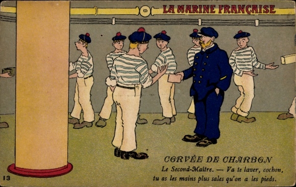 CPA Marine Française, Corvée de Charbon