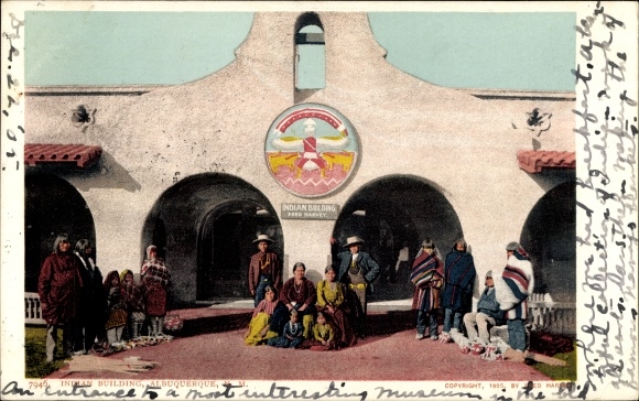 Postcard Albuquerque New Mexico USA, Indian Building