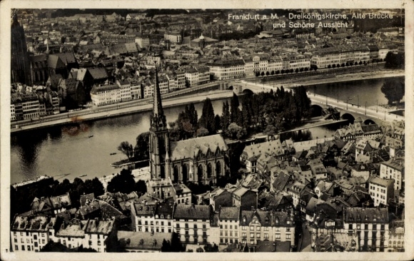 Frankfurt am Main, Frankfurt a. M., Dreikönigskirche, Alte Brücke, Schöne Aussicht