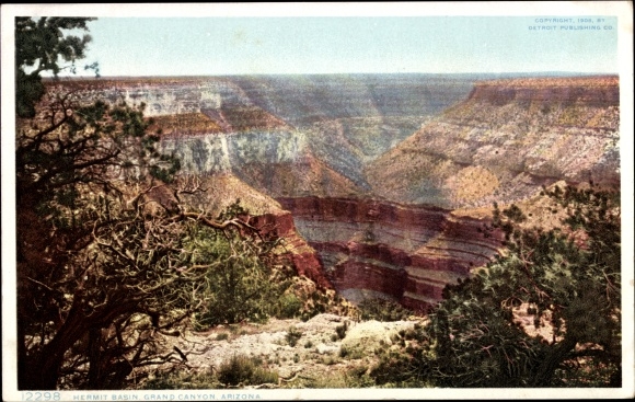 Postcard Grand Canyon Arizona United States, Hermit Basin