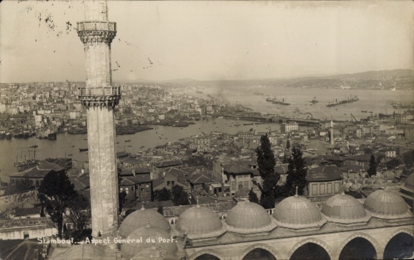 Postcard Constantinople Istanbul Türkiye, general view, port
