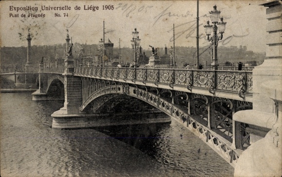 CPA Liège Wallonie, Exposition Universelle 1905, Pont de Fragnée