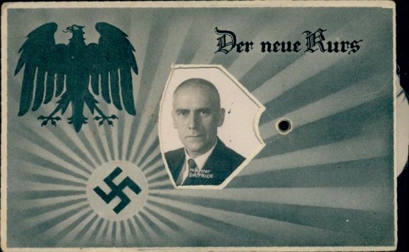 Mechanical Postcard The new course, portraits NSDAP, Reich Minister Dr. Frick