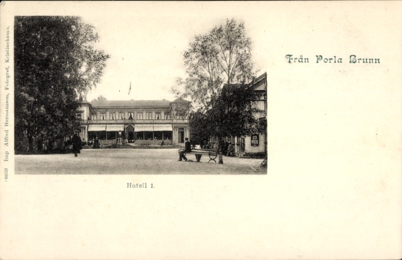 Postcard Laxå Sweden, Porla Brunn, Hotel