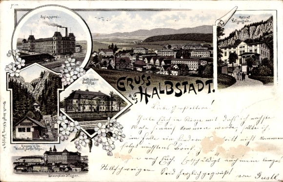 Chromo-Litho Meziměstí Halbstadt Region Königgrätz, general view ...