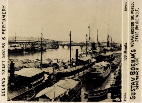 Photo Manila Philippines, Gustav Boehm's journey around the world, advertising Boehm's Toilet Soaps