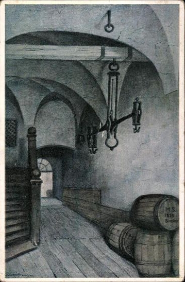 6 Postcard Breslau, Historical sites relating to Gustav Freytag's Debit and Credit