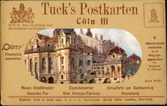 6 artists' PCs in envelope Cologne III, by Charles Flower Oilette series