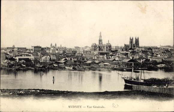 Sydney, Australia, panorama of harbor, ships, city view