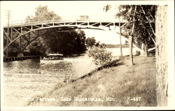 Postcard Minnesota USA, Lake Minnetonka, Bridge