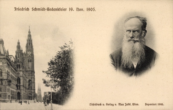 Vienna State Archives, Friedrich Schmidt Commemoration, November 19, 1905, Portrait, Architect, Honorary Citizen of the City