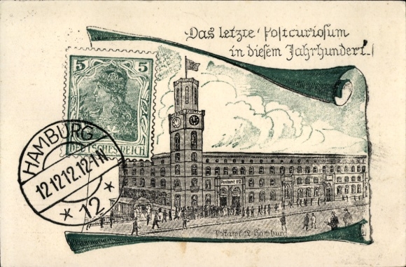 Postcard Hamburg Altona, Post Kuriosum, 12.12.1912