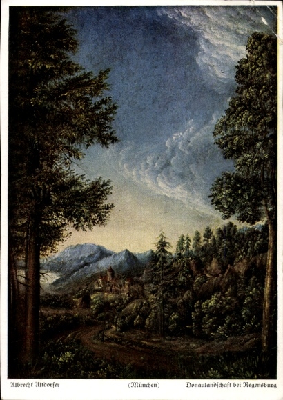 Artist Postcard Altdorfer, Albrecht, Danube landscape near Regensburg