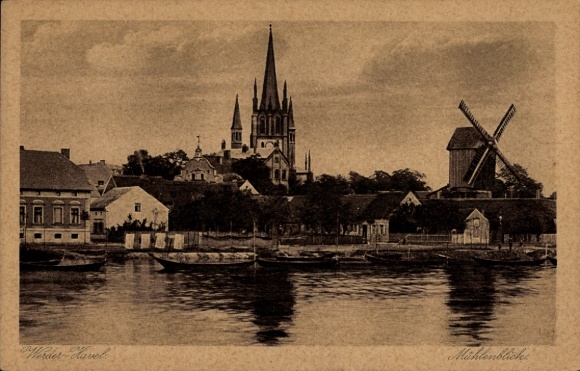Postcard Werder an der Havel, Mühlenblick