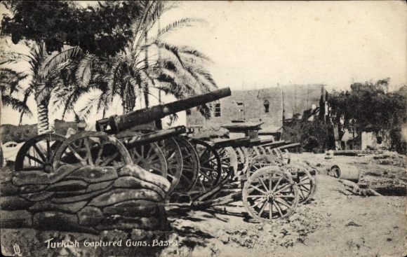 PC Basra Basrah Iraq, Turkish Gaptured Guns