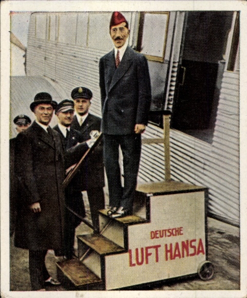 Collector's picture post-war period No. 190 May 1932 King Feisal of Iraq in Berlin, Tempelhof Airport