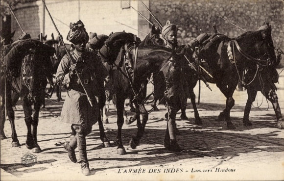 Postcard Indian Army, Hindu Lancers