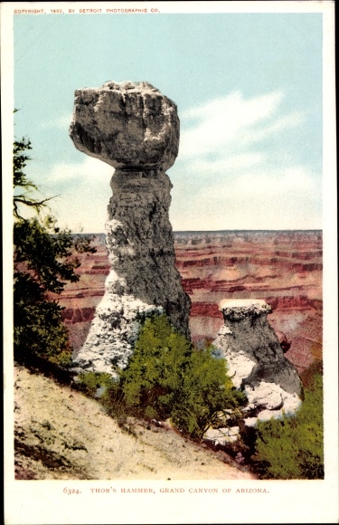 Postcard Grand Canyon Arizona United States, Thor's Hammer