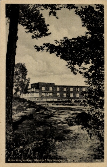 Postcard Hamburg Harburg Haake, Uhlenbusch Health Center
