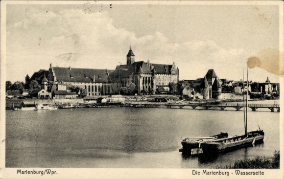 Marienburg, Malbork, West Prussia, waterside of Marienburg