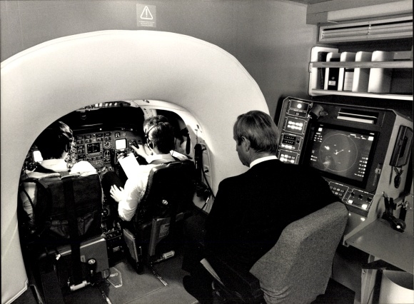 Photo of a German passenger plane, Lufthansa, pilots