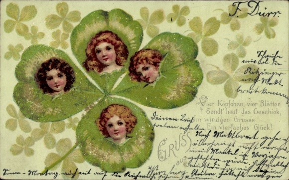 Shamrock litho children, portrait