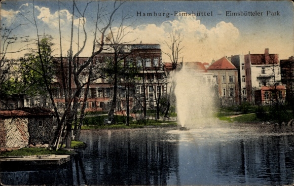 Postcard Hamburg Eimsbüttel, Eimsbütteler Park