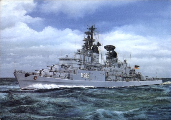 Picture German warship D182, Schleswig-Holstein, destroyer