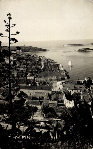 Postcard Hvar Croatia, overall view