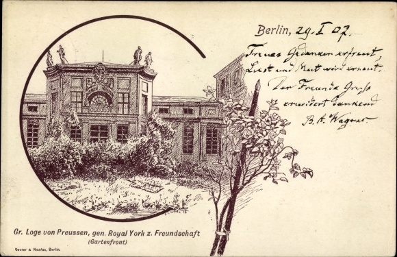 PC Berlin, Great Lodge of Prussia, Royal York z. Friendship
