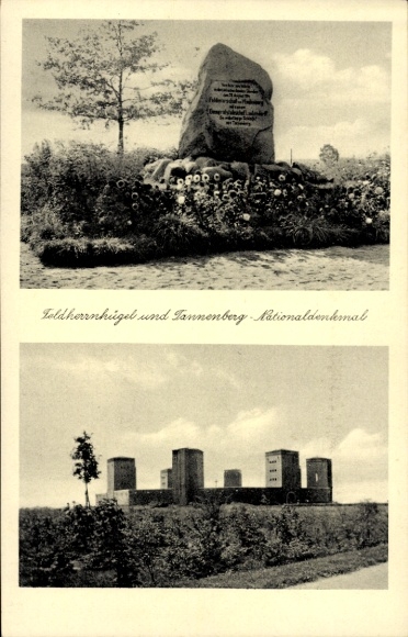 Postcard Olsztynek Hohenstein East Prussia, Tannenberg Imperial Memorial, Field Marshal's Hill