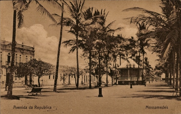 Postcard Moçâmedes Mossamedes Namibe Angola, Avenida de Republica