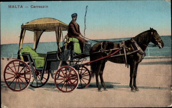 Postcard Malta, Carrozzin, Kutsche