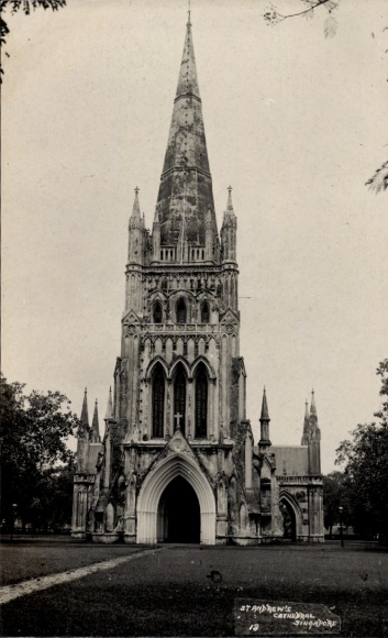 Photo Postcard Singapore, St. Andrews Cathedral