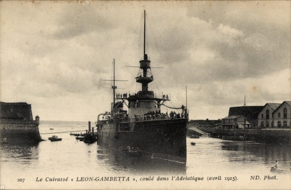 PC Brest Finistère, Cuirasse Leon Gambetta, Port Militaire