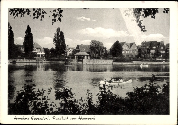 Hamburg North Eppendorf, panoramic view from Haynpark
