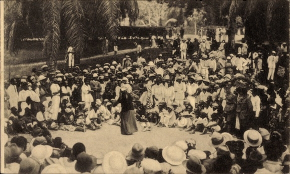 Postcard Kisangani Stanleyville DR Congo Zaire, school, mission