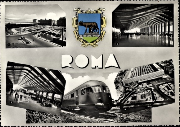 Ansichtskarte / Postkarte Roma Rom Lazio, Stazione Termini ...