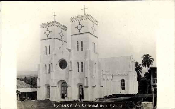 Photo Postcard Apia Samoa, Roman Catholic Cathedral