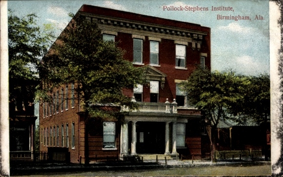 Postcard Birmingham Alabama USA, Pollock Stephens Institute