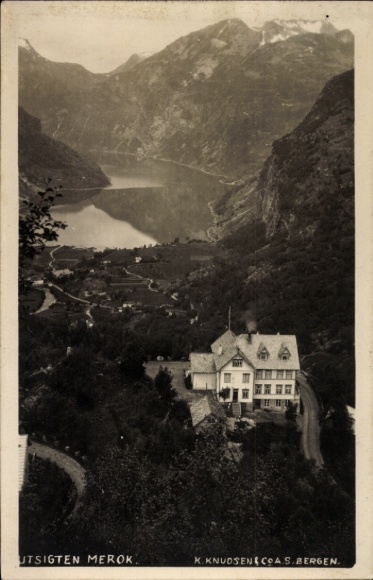 Postcard Merok Geiranger Norway, Panorama