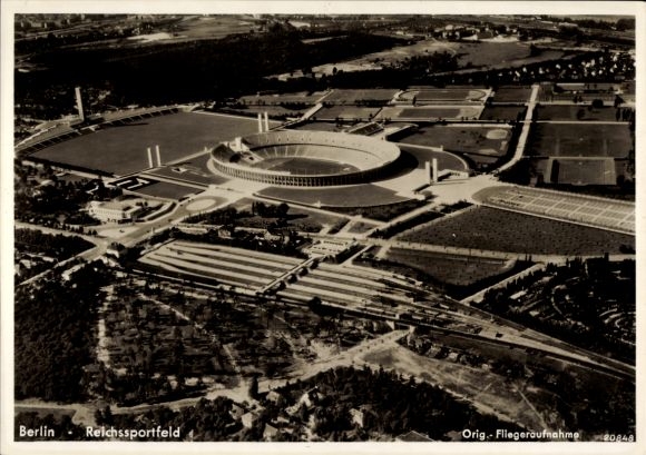 Berlin Tiergarten, aerial view, Reichssportfeld, sports facilities, large lawns