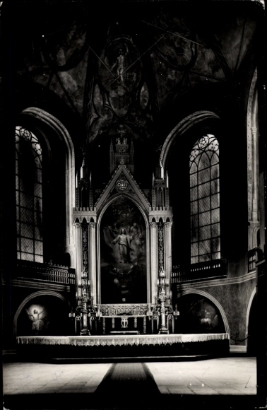 Postcard Turku Åbo Finland, Cathedral, interior view