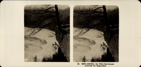 Stereo photo Niagara Falls New York USA, whirlpool whirlpool