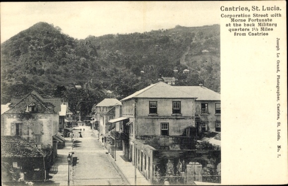 Postcard Castries St Lucia, partial view